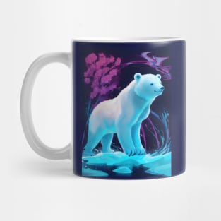 Cute neon polar bear Mug